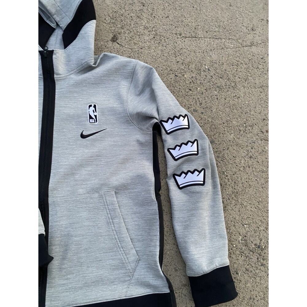 Nike Sacramento Kings Full Zip Showtime Hoodie Size Large Gray - Picture 5 of 12